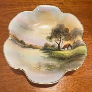 Nippon hand painted soup bowl 9'' inches